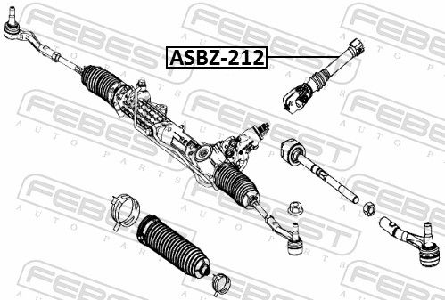 Febest ASBZ212 вал карданний рульовий нижній