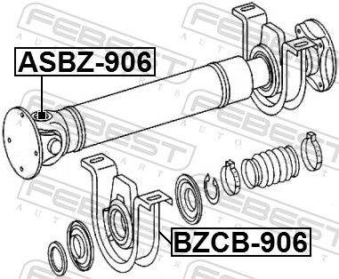 Febest ASBZ906 Шарнір, карданний вал