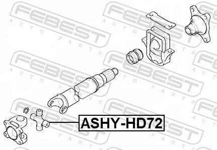 Febest ASHYHD72 Шарнір, карданний вал