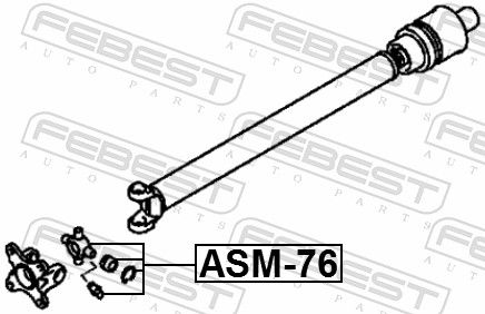 Febest ASM76 Хрестовина карданного валу 25x77