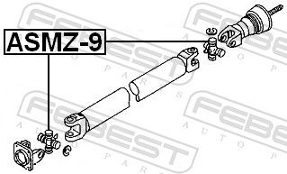 Febest ASMZ9 хрестовина карданного валу 26.5x48/71