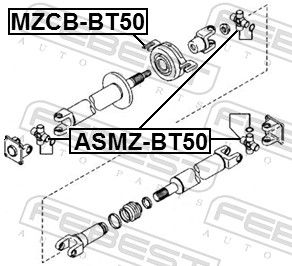 Febest ASMZBT50 Хрестовина карданного валу 27x92