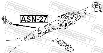 Febest ASN27 хрестовина карданного валу 25x40/64