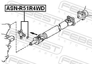 Febest ASNR51R4WD хрестовина карданного валу 27x92