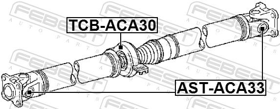 Febest ASTACA33 хрестовина карданного валу 21x53