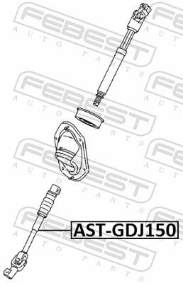 Febest ASTGDJ150 Вал, кермове управління