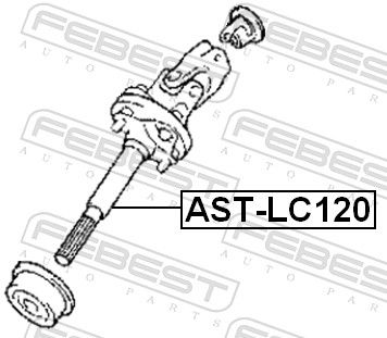 Febest ASTLC120 вал карданний рульовий нижній