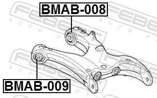Febest BMAB009 Сайлентблок заднього нижнього важеля