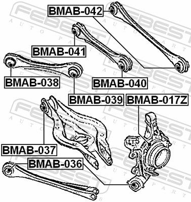 Febest BMAB037 сайлентблок заднього поперечного важеля
