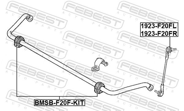 Febest BMSBF20FKIT Опора, стабілізатор
