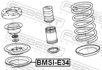 Febest BMSIE34 Проставка пружини верхня