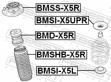 Febest BMSIX5UPR проставка задньої пружини верхня