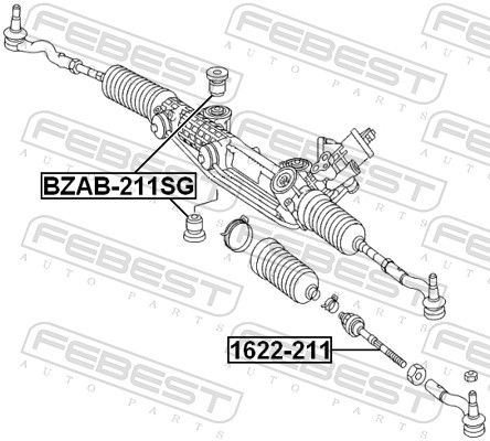 Febest BZAB211SG Гумова втулка