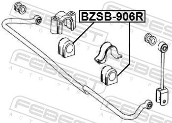 Febest BZSB906R Опора, стабілізатор