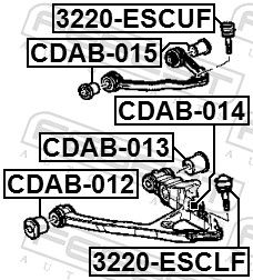 Febest CDAB012 сайлентблок переднього нижнього важеля