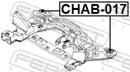 Febest CHAB017 Опора, балка моста