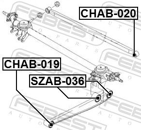 Febest CHAB020 Опора, важіль підвіски