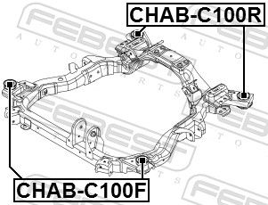 Febest CHABC100R Сайлентблок підрамника задній
