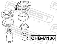 Febest CHBM100 Підшипник котіння, опорний підшипник амортизатора
