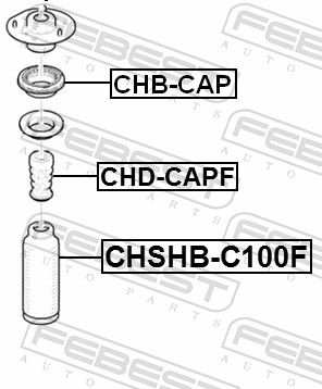 Febest CHSHBC100F Захисний ковпачок/гофрований кожух, амортизатор