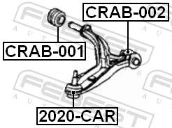 Febest CRAB002 Опора, важіль підвіски