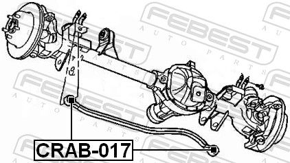 Febest CRAB017 сайлентблок передньої поперечної тяги