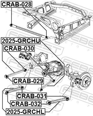Febest CRAB031 Опора, важіль підвіски