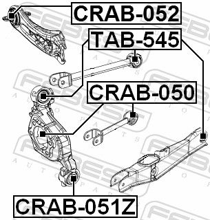 Febest CRAB051Z Сайлентблок задньої цапфи плаваючий
