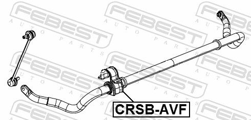 Febest CRSBAVF втулка переднього стабілізатора d25.5