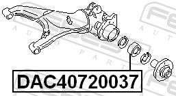 Febest DAC40720037 Підшипник маточинний передній 40x72x37