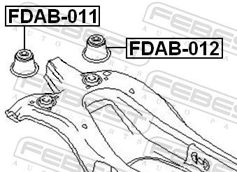 Febest FDAB011 Сайлентблок задньої балки