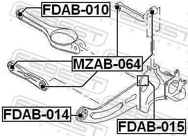 Febest FDAB015 Опора, важіль підвіски
