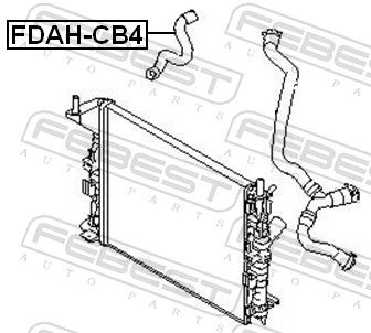 Febest FDAHCB4 Патрубок системи охолодження