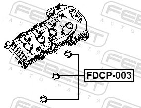 Febest FDCP003 Кільце ущільнювача колодязя свічки