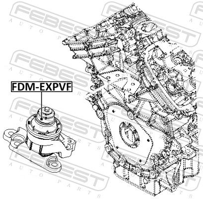 Febest FDMEXPVF Подушка двигуна передня