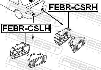 Febest FEBRCSLH Кожух задньої лівої протитуманної фари