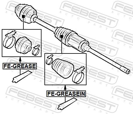 Febest FEGREASEIN Мастило ШРУС 100 г