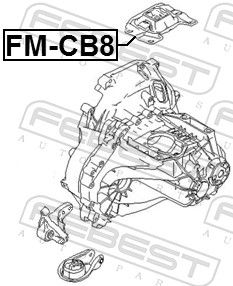 Febest FMCB8 Подушка двигуна ліва