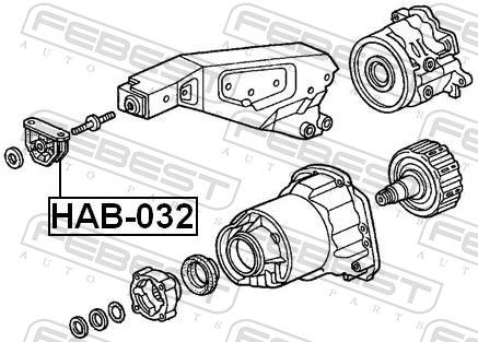 Febest HAB032 Опора диференціала
