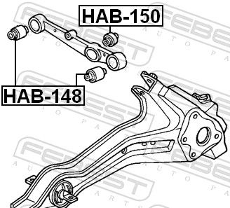 Febest HAB150 Опора, важіль підвіски