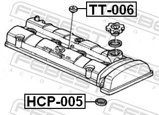 Febest HCP005 Кільце ущільнювача колодязя свічки