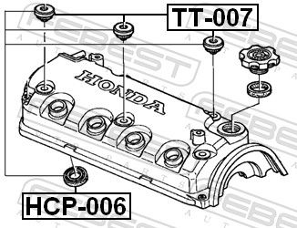 Febest HCP006 Кільце ущільнювача колодязя свічки