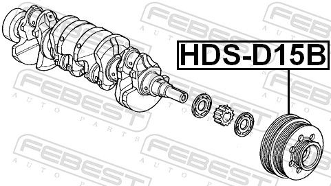 Febest HDSD15B шків коленвала d13b/d15b/zc