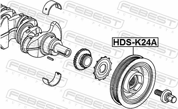 Febest HDSK24A Шків колінвалу k24a