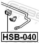 Febest HSB040 Втулка заднього стабілізатора D14