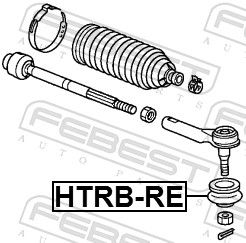 Febest HTRBRE Пильовик рульового наконечника 29x26.85x13.8
