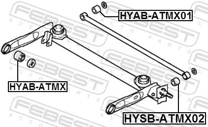 Febest HYABATMX01 САЙЛЕНТБЛОК ЗАДНЬОЇ ТЯГИ