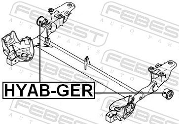 Febest HYABGER Сайлентблок задньої балки