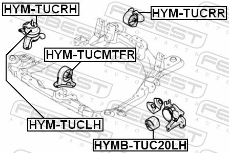 Febest HYMTUCMTFR подушка двигуна передня