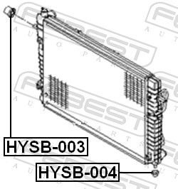 Febest HYSB003 втулка кріплення радіатора